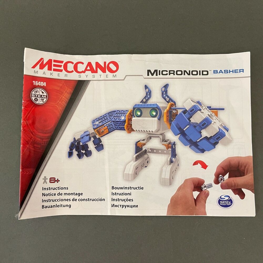 Meccano Tech 16404 Maker System Robot Replacement Instruction Manual‎